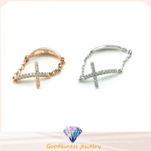 Cross Design 925 anillos de joyería de plata de ley para las mujeres R10235